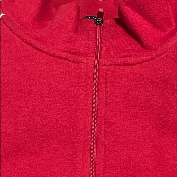 Lands’ End L/P 14/16 red zip up athleisure‎ zip pocket sweatshirt jogger jacket - Picture 6 of 9